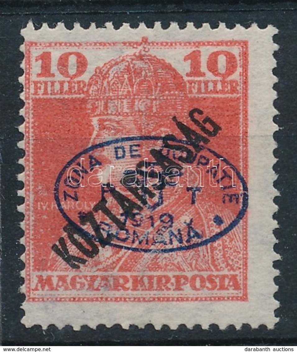 (*) Debrecen II. 1919 Károly/Köztársaság 10f, Bodor Vizsgálójellel (10.000) - Other & Unclassified