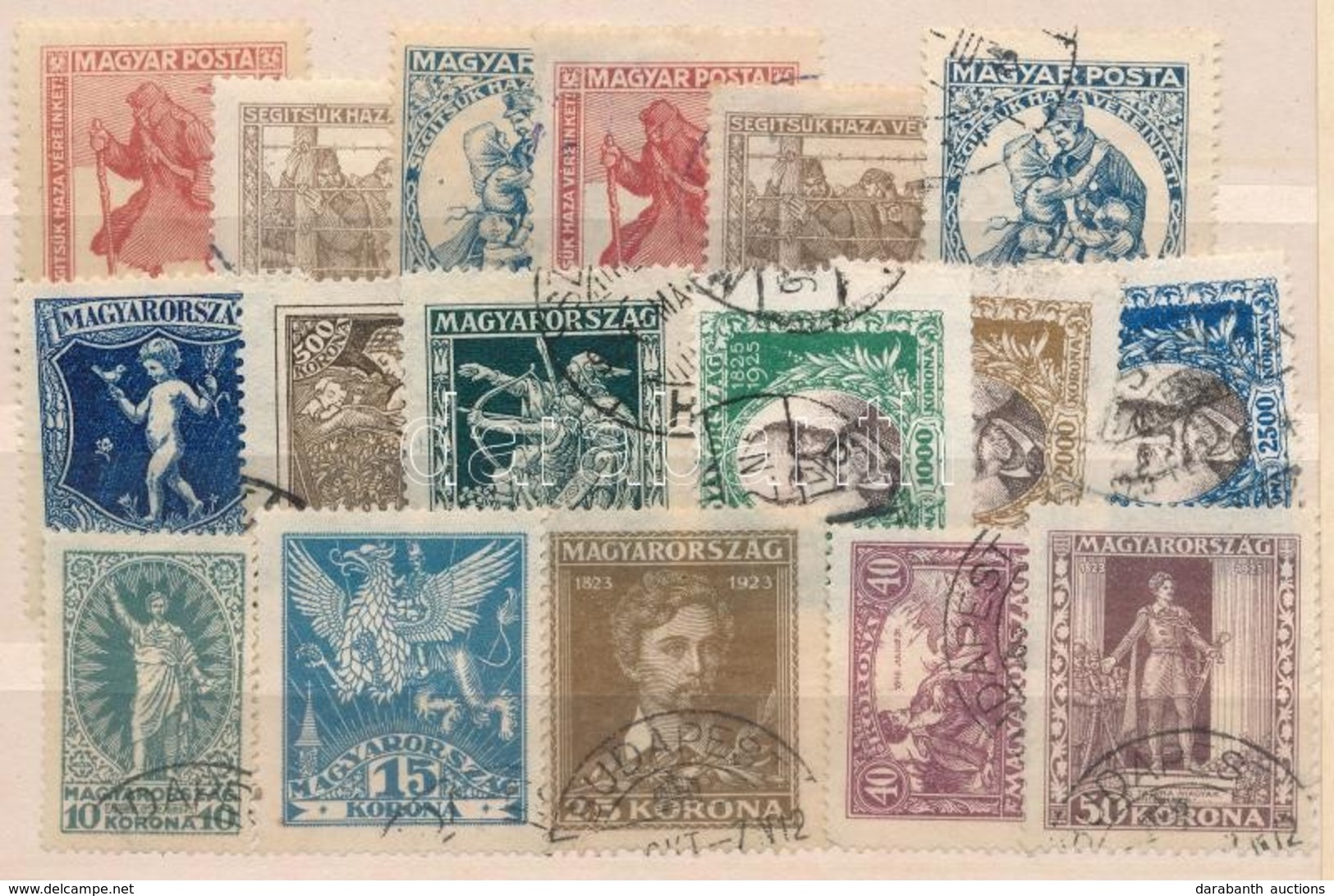 O 1920-1924 Hadifogoly A+B + Jótékonyság, Jókai, Petőfi 1-1 Sor (11.900) - Other & Unclassified