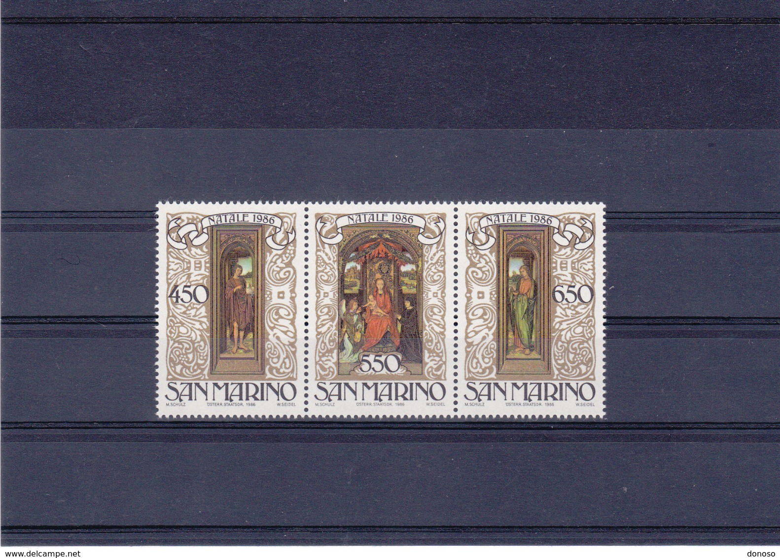 SAINT MARIN 1986 PEINTURES DE MEMLING NOËL Yvert 1145-1147 NEUF** MNH - Ungebraucht