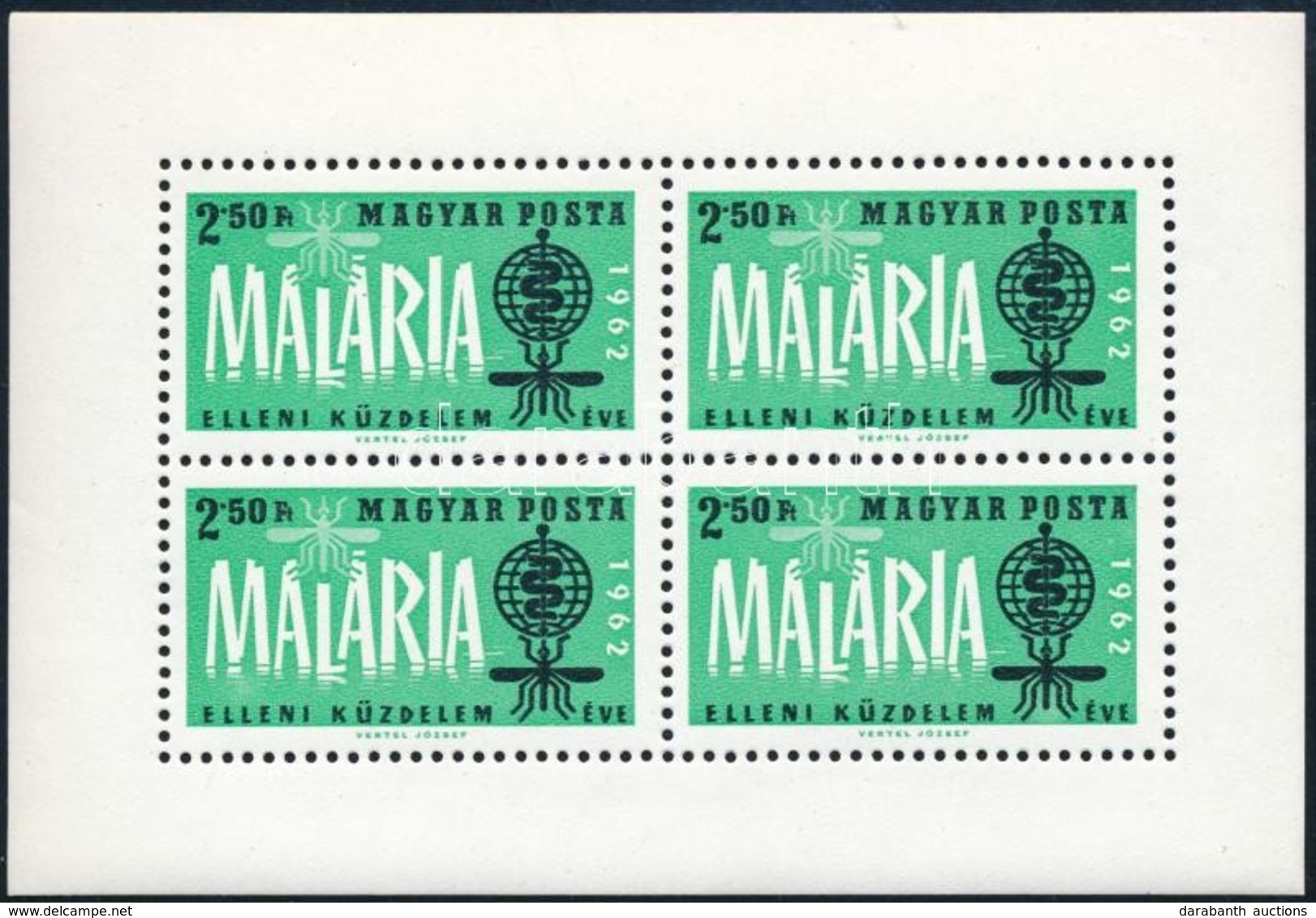 ** 1962 A Malária Elleni Küzdelem éve (II.) 8 Db Kisív (6.400) - Sonstige & Ohne Zuordnung