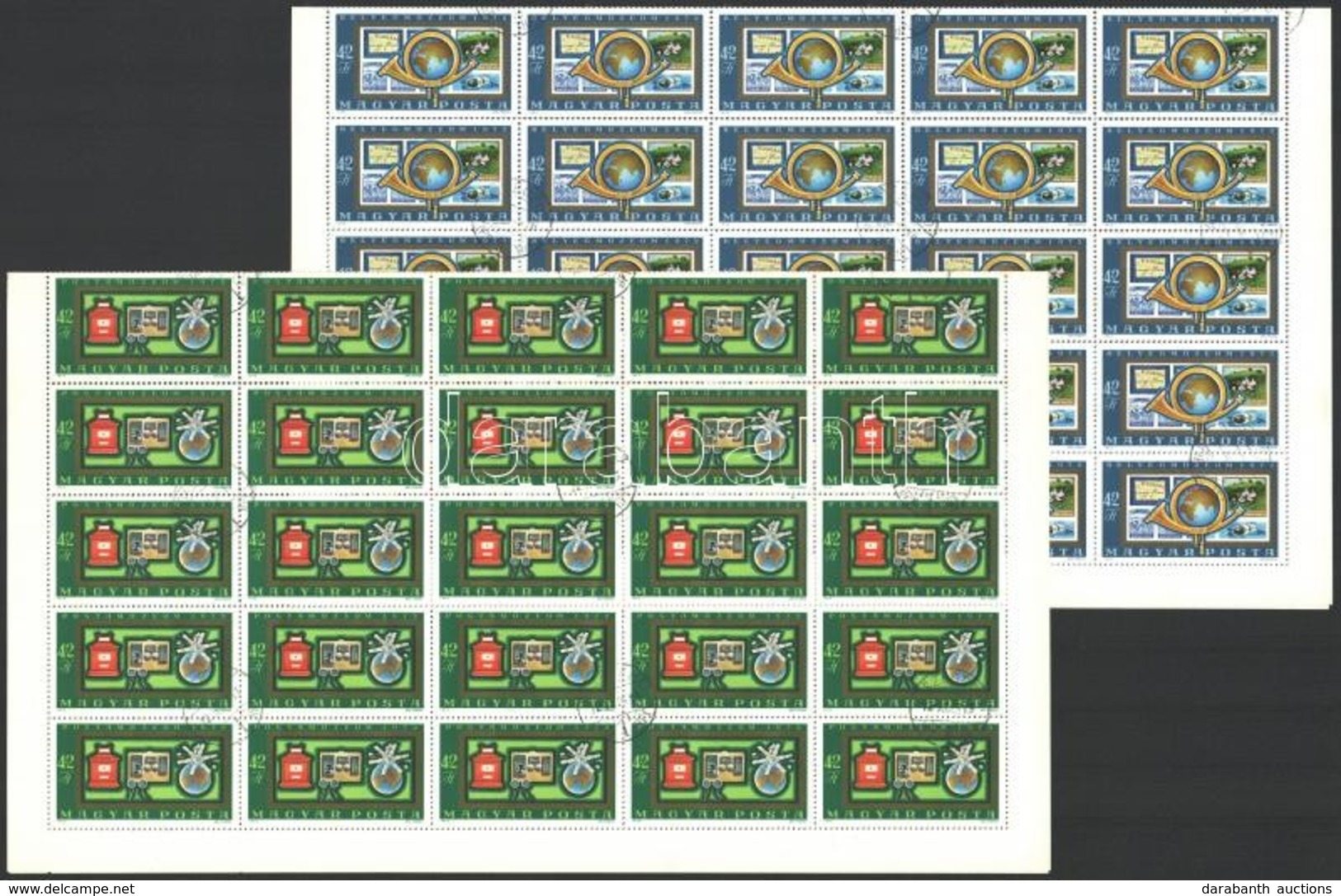 O 1972 Bélyegmúzeum és Postamúzeum újbóli Megnyitása 2 Db Teljes Hajtott/folded ívsor (20.000) - Sonstige & Ohne Zuordnung