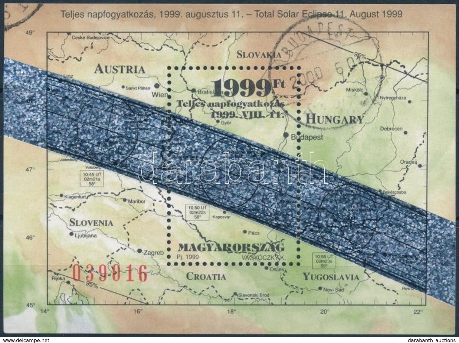 O 1999 Napfogyatkozás Blokk (4.500) - Sonstige & Ohne Zuordnung