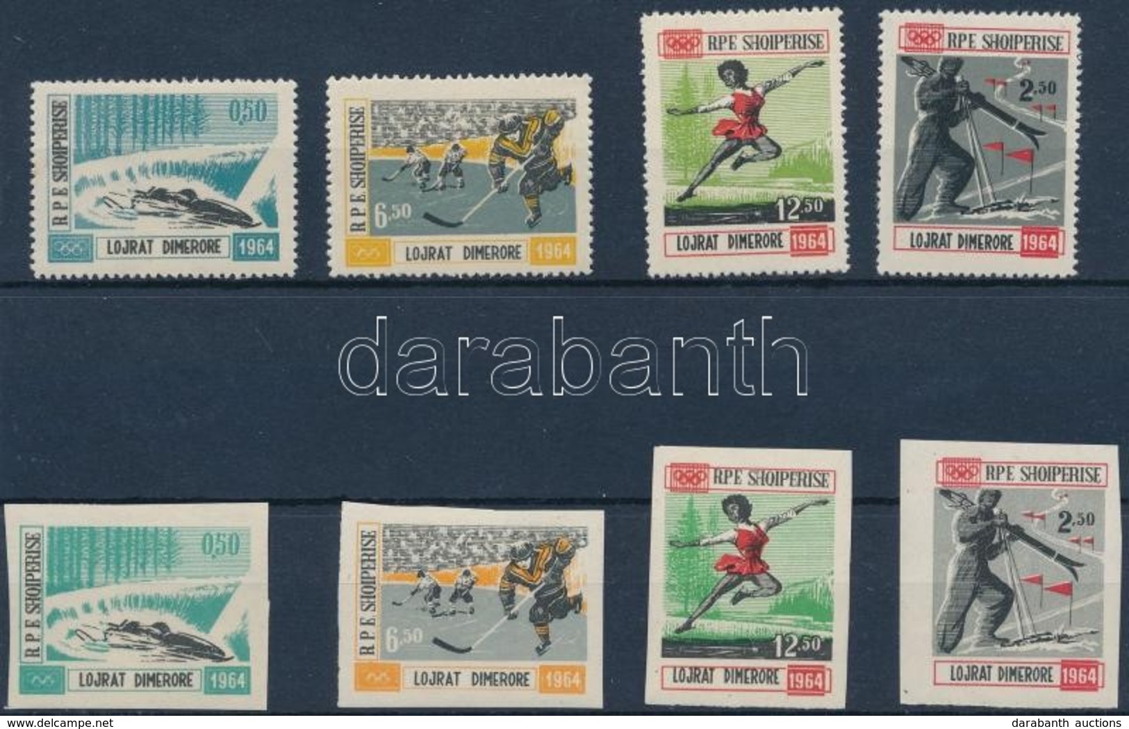 ** 1963 Olimpia Fogazott és Vágott Sor Mi 793-796 + 798-801 - Other & Unclassified