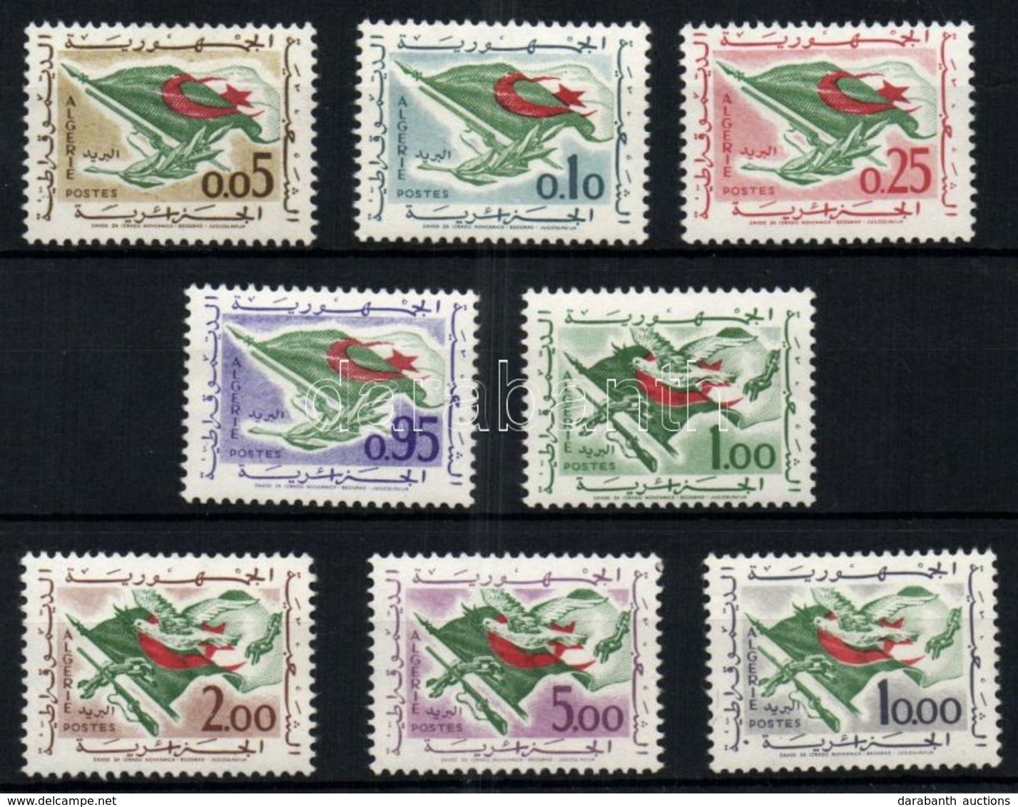 ** 1963 Füügetlenség Zászló, Galamb Mi 394-401 - Sonstige & Ohne Zuordnung