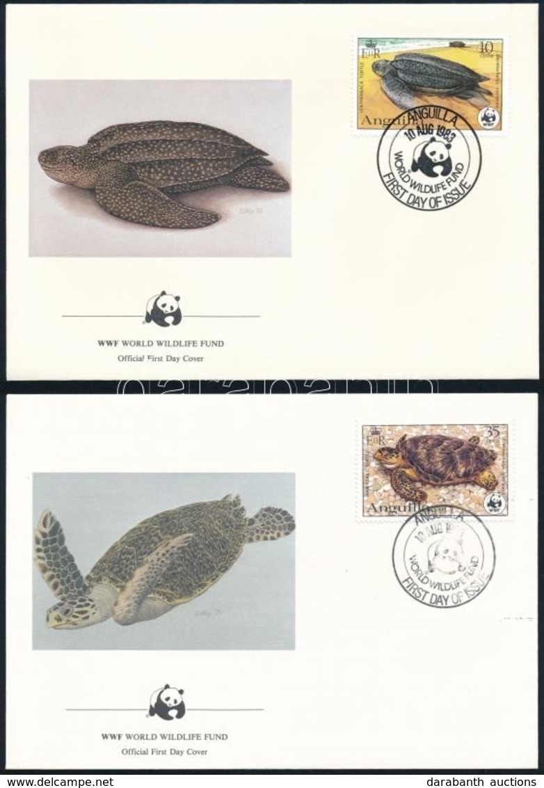 1983 WWF: Teknősök Sor 4 Db FDC-n Mi 541 A-544 A - Other & Unclassified