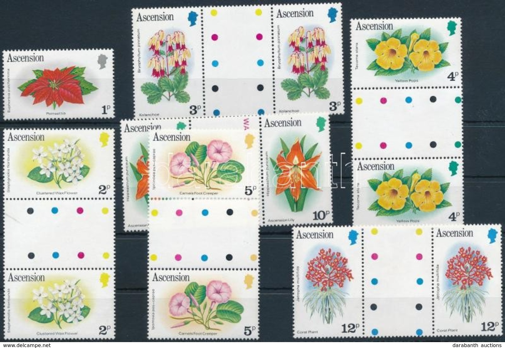 ** 1981 Virágok Sor Szelvényes Párokban + 1 önálló érték Mi 276-290 I (2 Db Stecklapon) - Sonstige & Ohne Zuordnung