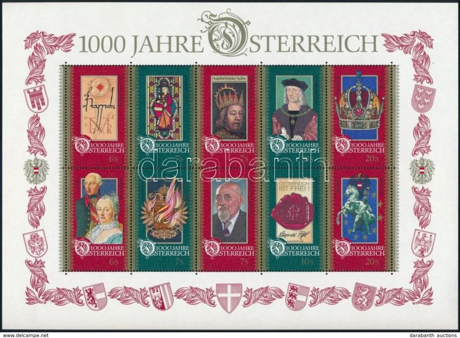 ** 1996 1000 éves Ausztria Blokk Mi 12 - Sonstige & Ohne Zuordnung