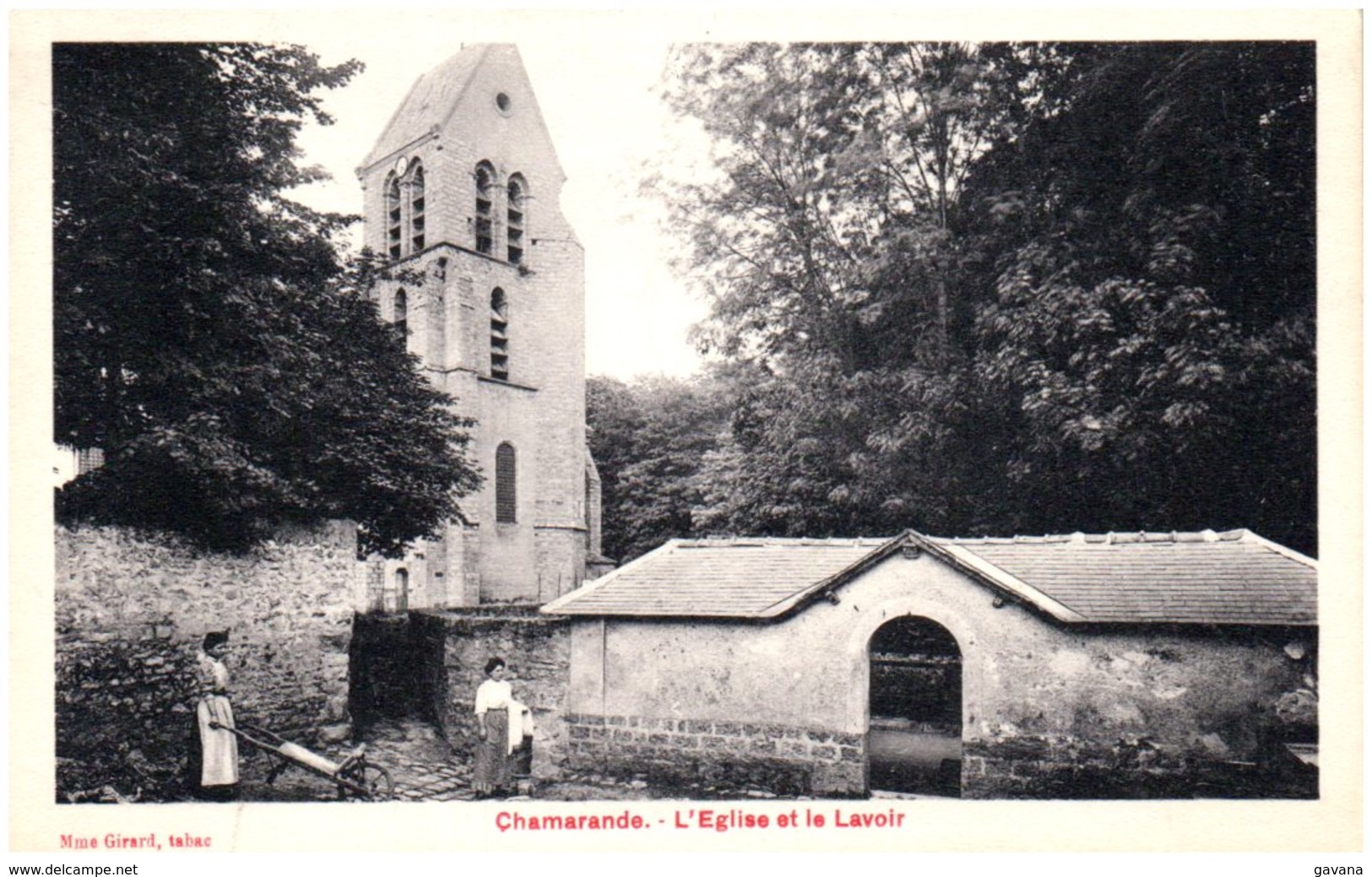 91 CHAMARANDE - L'église Et Le Lavoir - Autres & Non Classés