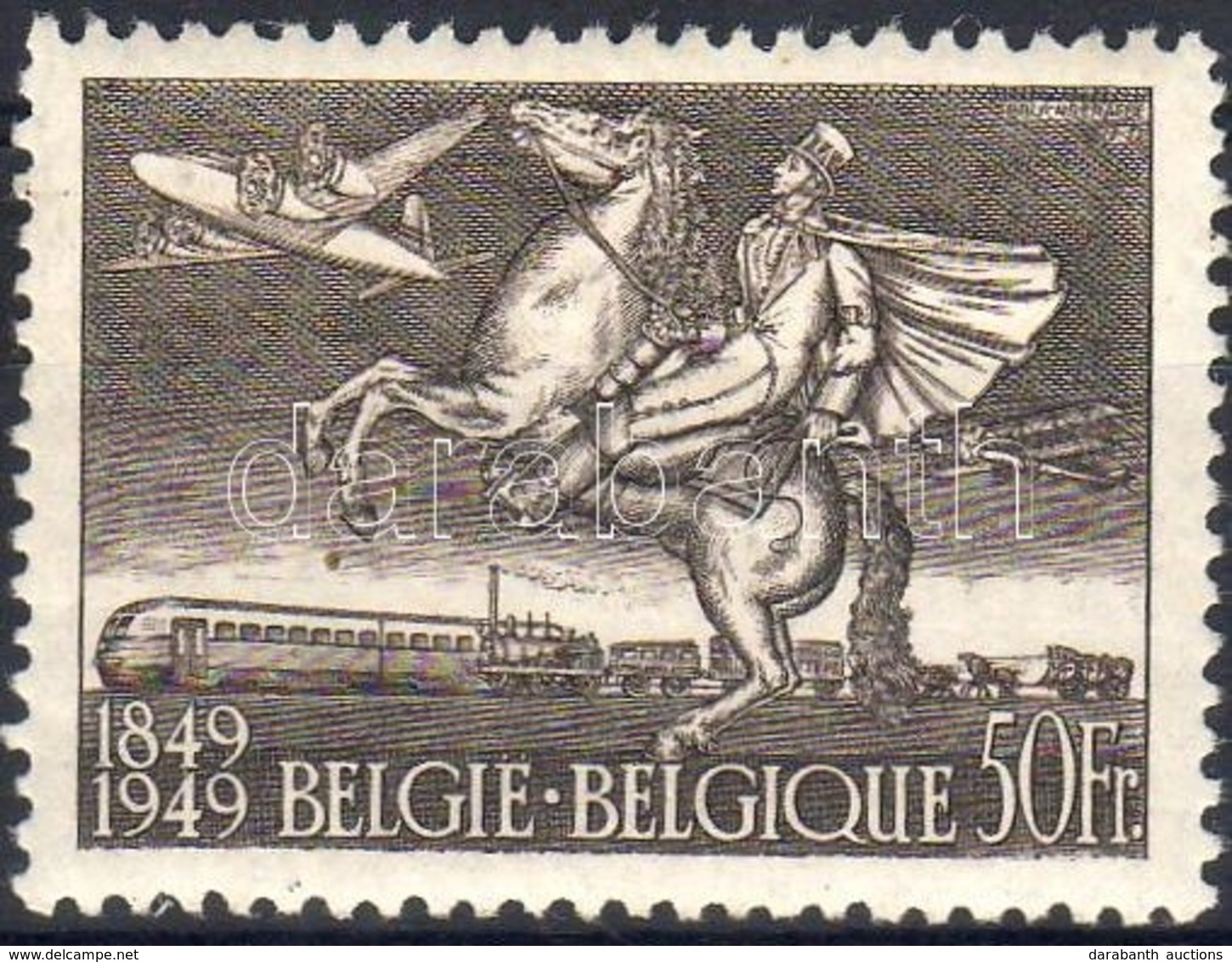 ** 1949. 100 éves A Belga Bélyeg Mi. 845 - Otros & Sin Clasificación