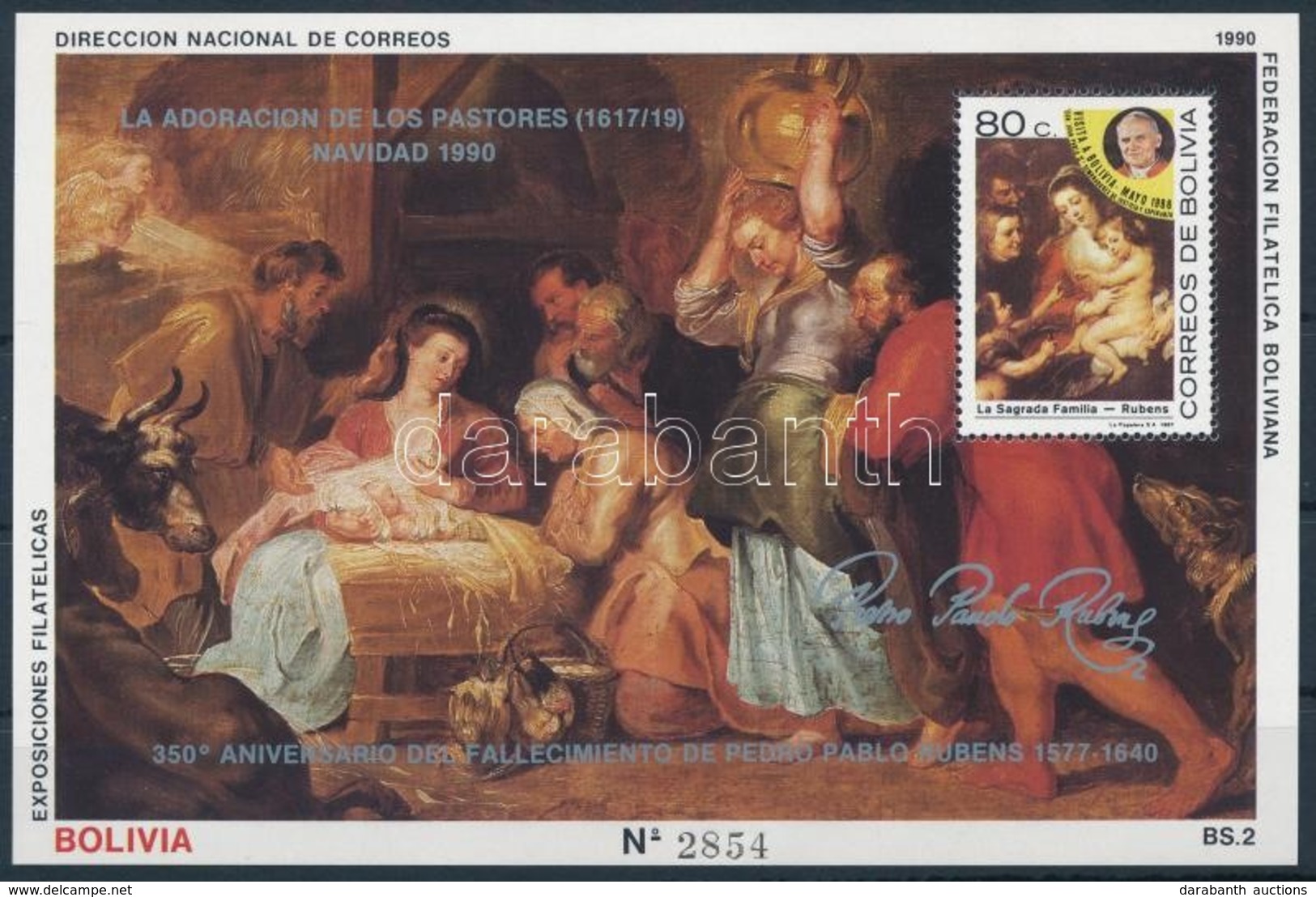 ** 1990 Rubens, Festmények Blokk,
Rubens, Paintings Block
Mi 187 - Sonstige & Ohne Zuordnung