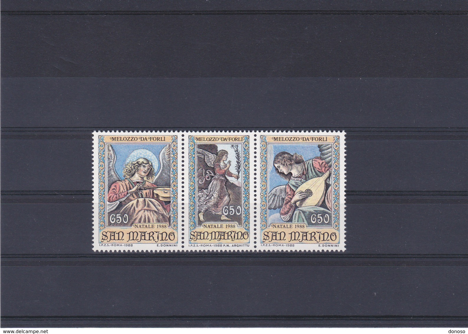 SAINT MARIN 1988 PEINTURES NOËL Yvert 1198-1200 NEUF** MNH - Neufs