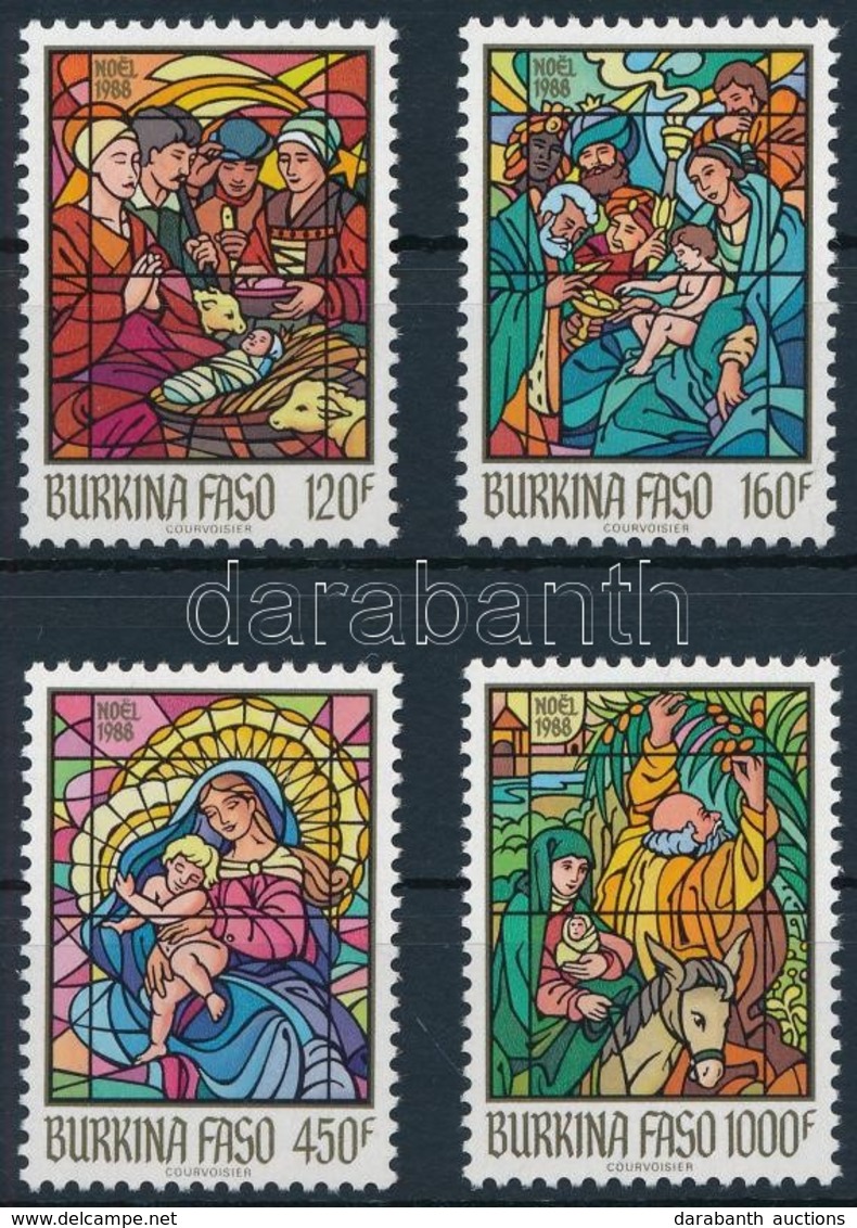 ** 1988 Karácsony, üvegablakok Sor,
Christmas, Glass Windows Set
Mi 1194-1197 - Otros & Sin Clasificación