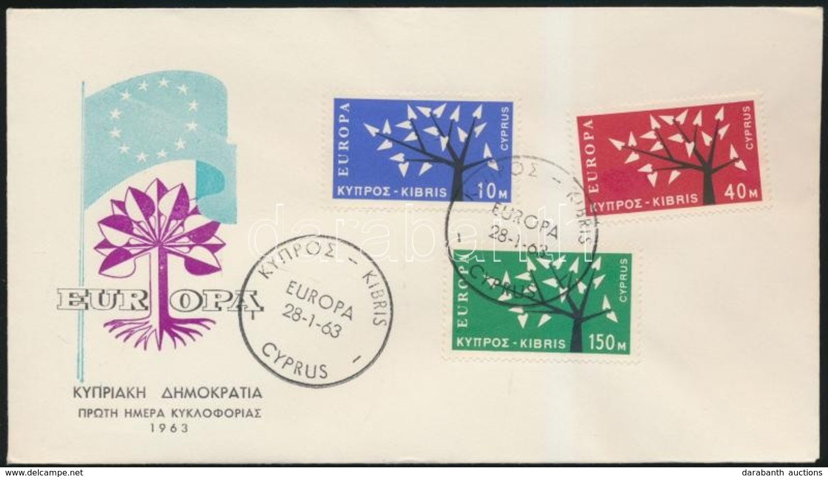 1963 Europa CEPT Sor FDC-n Mi 215-217 - Other & Unclassified