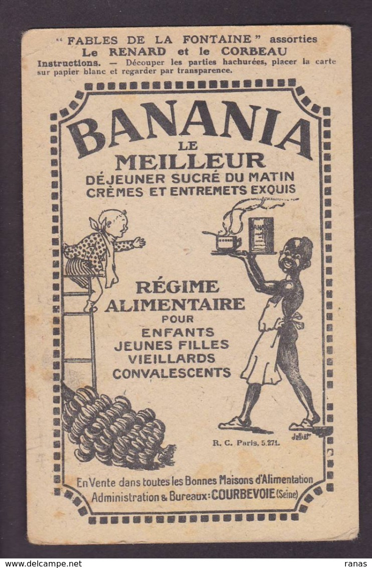 Image Publicité BANANIA Publicitaire Réclame Voir Scan Du Dos Fables De La Fontaine - Publicidad