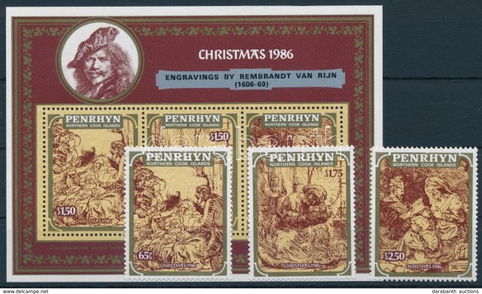 ** 1986 Karácsony Sor + Blokk,
Christmas Set + Block
Mi 452-454 + Mi 74 - Other & Unclassified