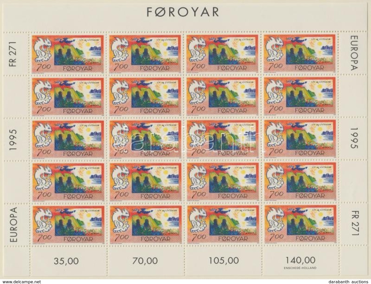 ** 1995 Europa CEPT Kisív Sor / Mi 278-279 Minisheets - Otros & Sin Clasificación