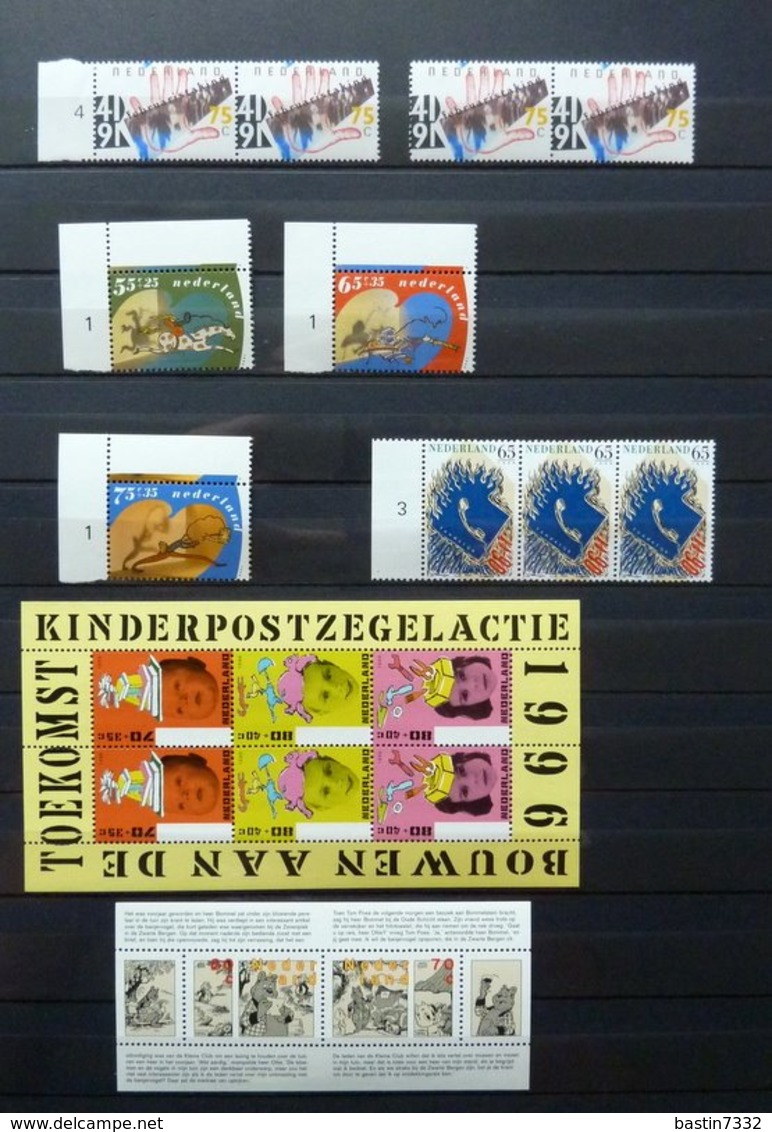 Netherlands/Pays Bas/Holanda collection in 3 stockbooks with booklets/MSheets MNH/Postfris/Neuf sans charniere