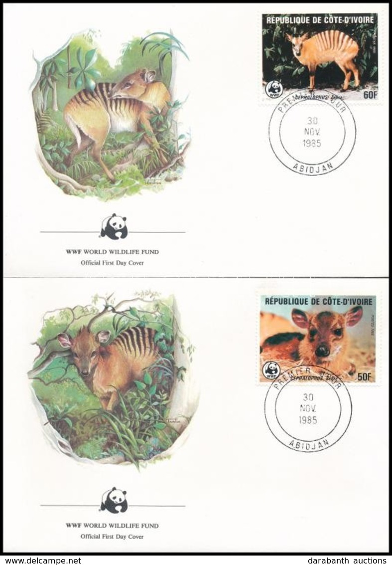 1985 WWF: Zebra-bóbitásantilop Sor 4 Db FDC Mi 881-884 - Other & Unclassified