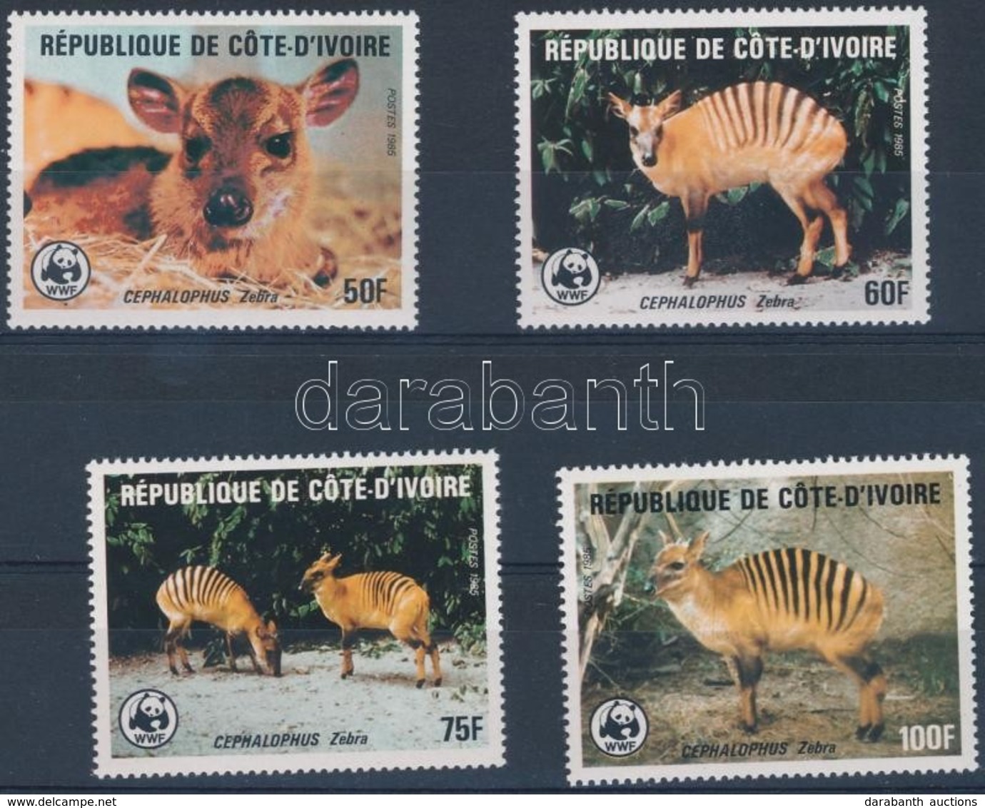 ** 1985 WW; Zebra-bóbitásantilop Sor Mi 881-884 - Other & Unclassified