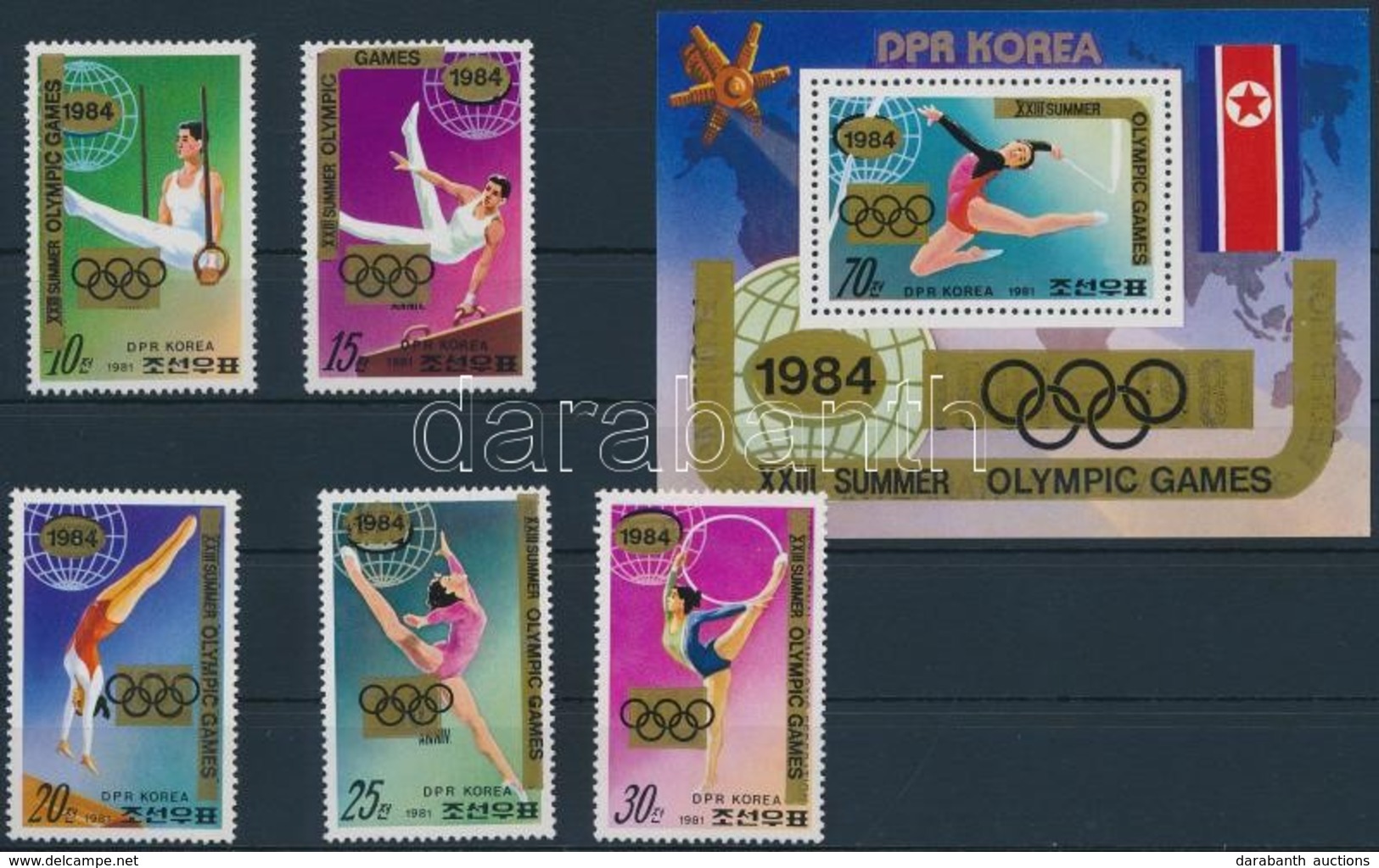 ** 1983 Nyári Olimpia Sor Mi A 2130-2134 + Blokk Mi A98 - Sonstige & Ohne Zuordnung