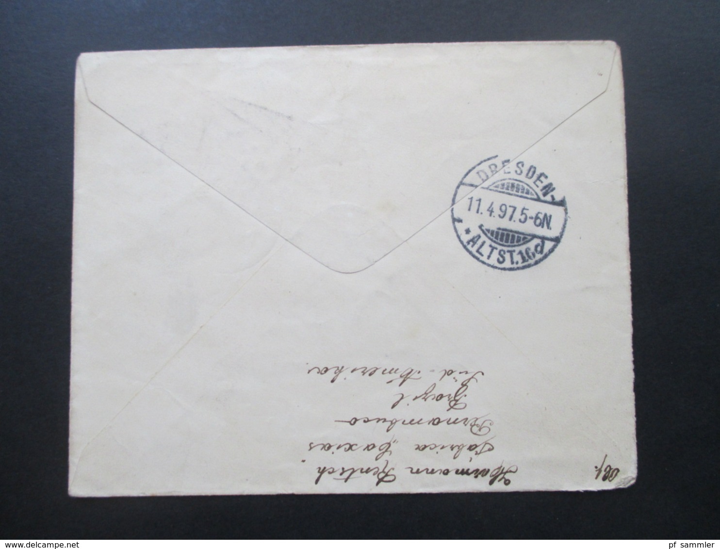 Brasilien 1897 GA Umschlag Zusatzfrankaturen Landschaft Von Pernambuco Nach Dresden Gesendet! Firmenbeleg - Lettres & Documents