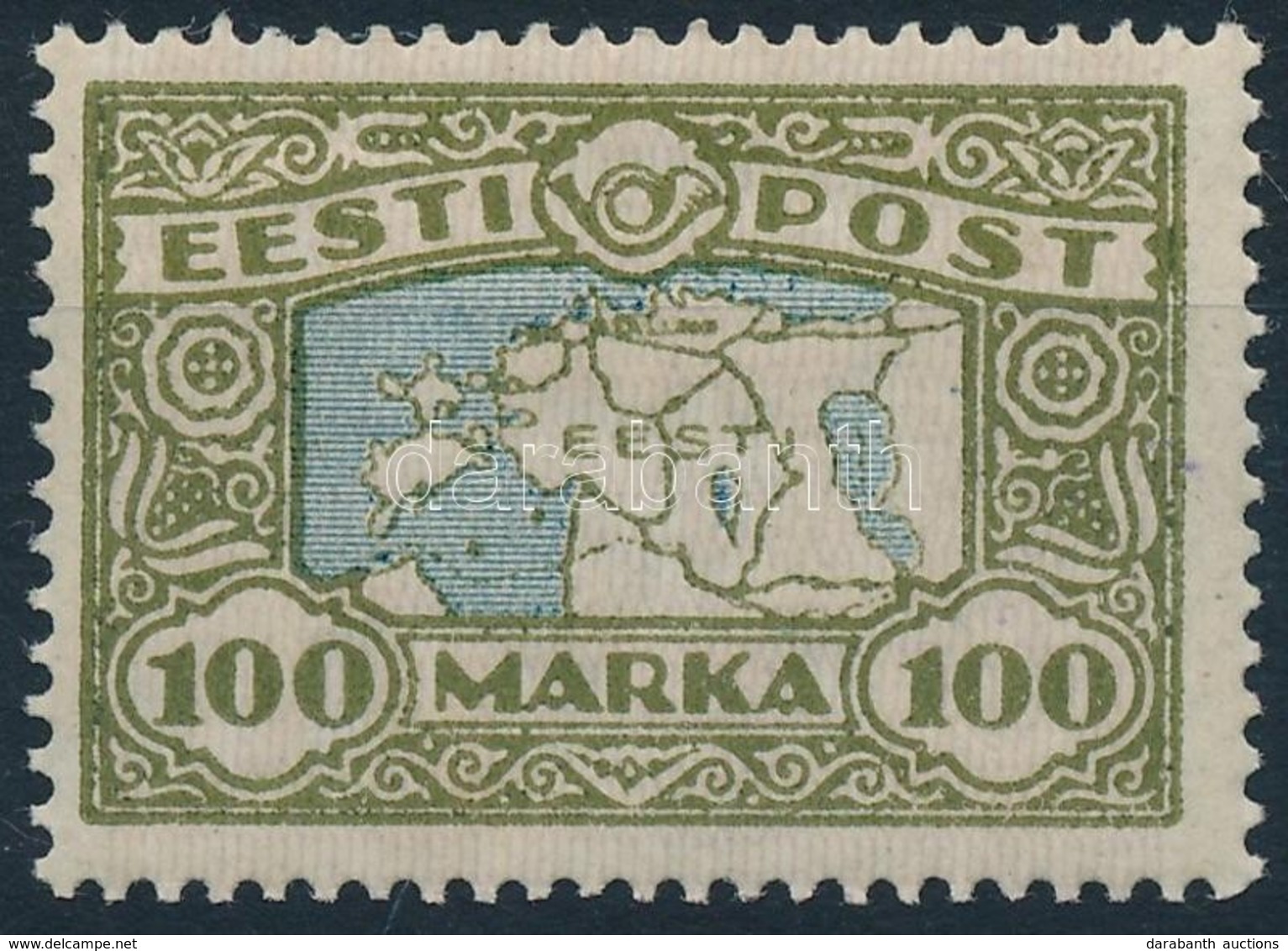 ** 1923 Térkép Mi 40 (gyártási Gumihiány) - Otros & Sin Clasificación