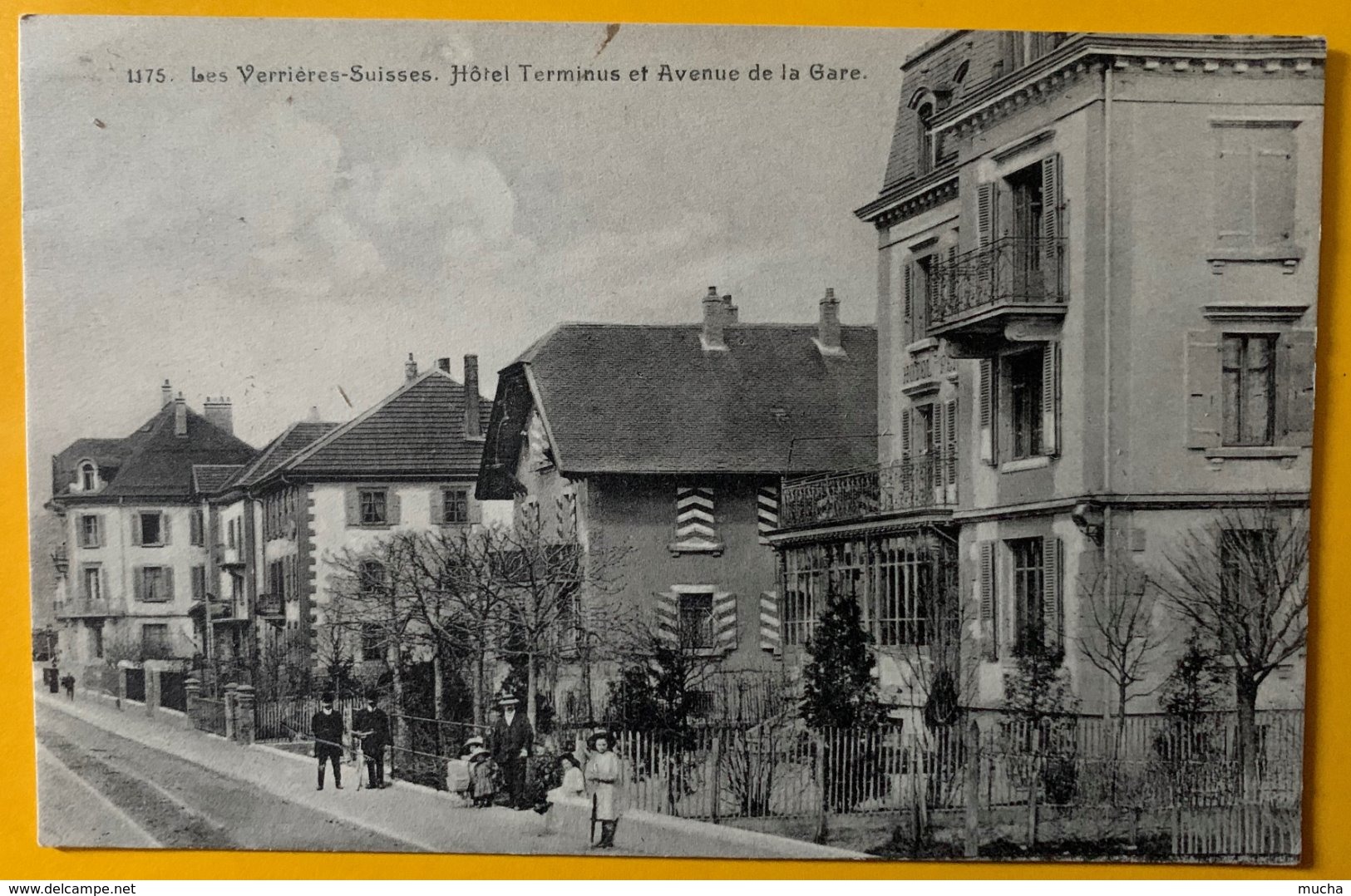 9164 - Les Verrières Hôtel Terminus Et Avenue De La Gare - Les Verrières