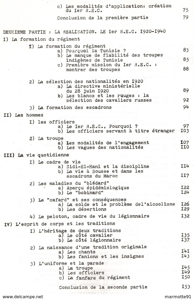 L IDEE D UNE DIVISION LEGION ETRANGERE ET LE 1er ETRANGER DE CAVALERIE REC 1836 1940  THESE DOCTORAT - Français