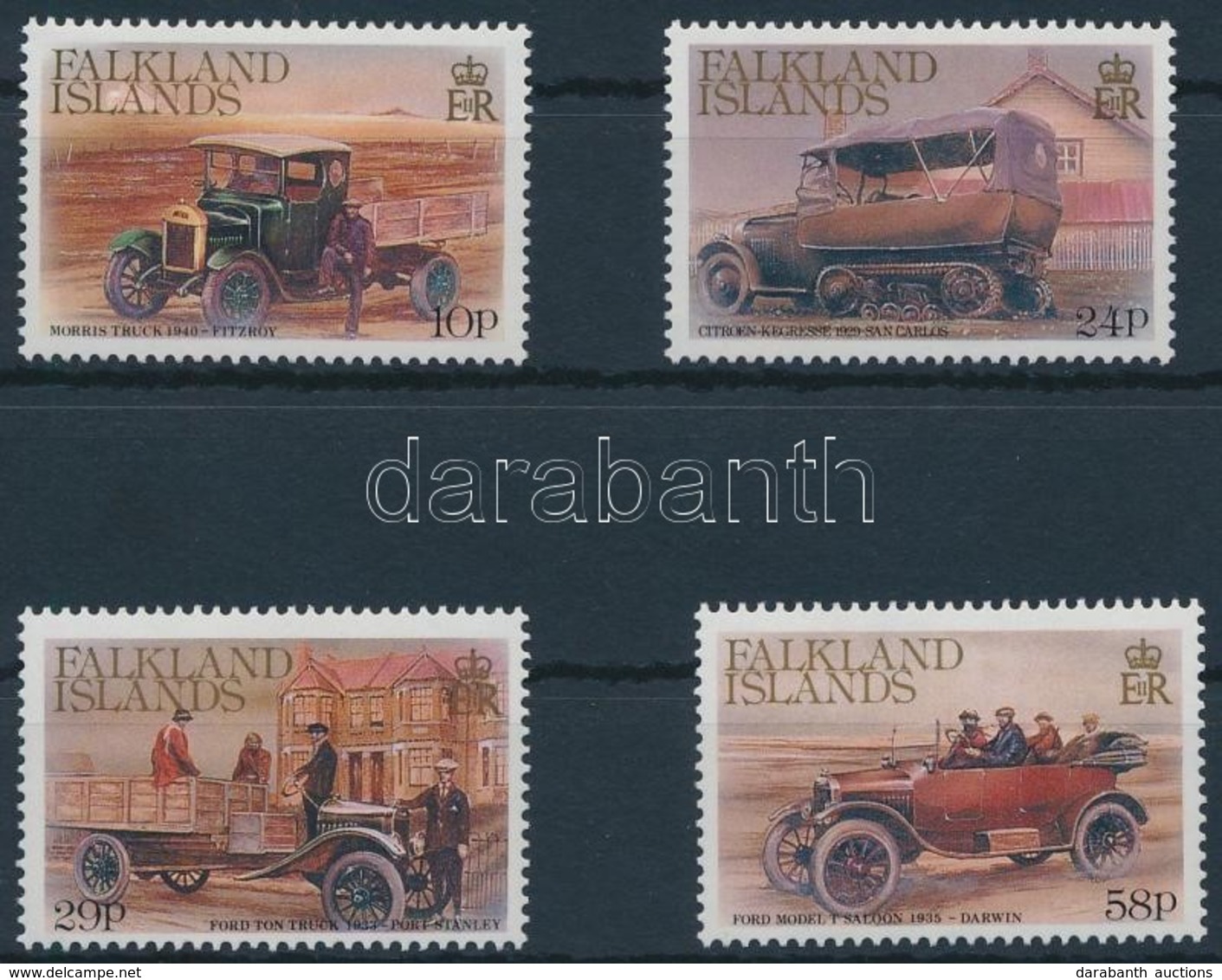 ** 1988 Veterán Autók Sor,
Veteran Cars Set
Mi 476-479 - Other & Unclassified