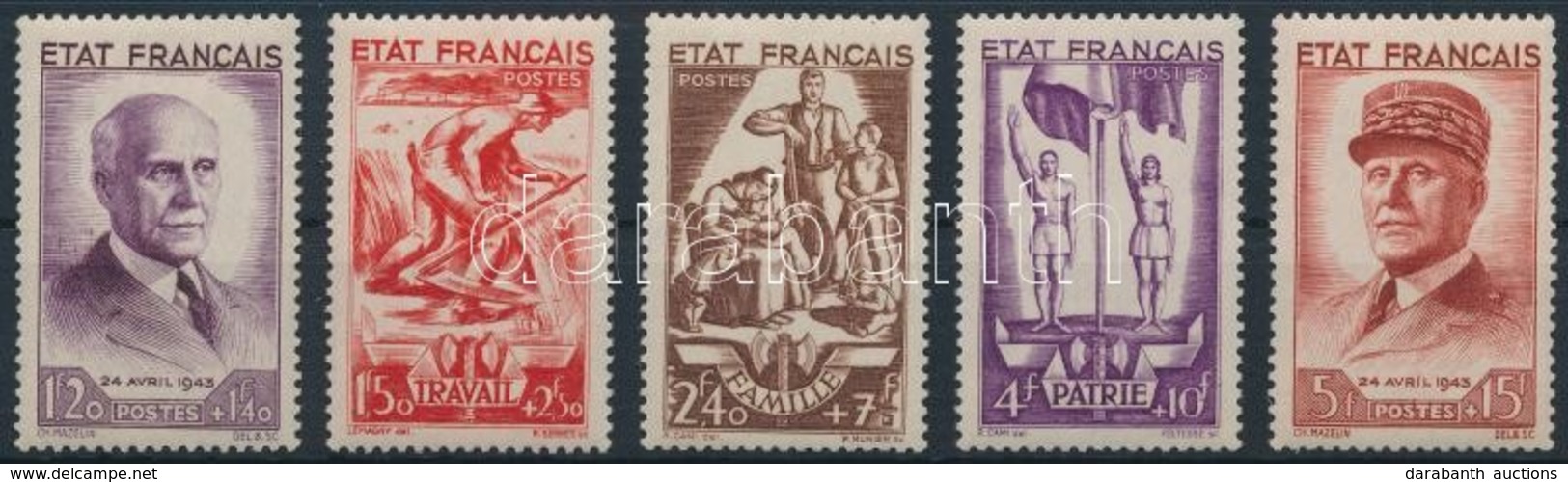 ** 1943 Petain Mi 589 - 593 - Other & Unclassified