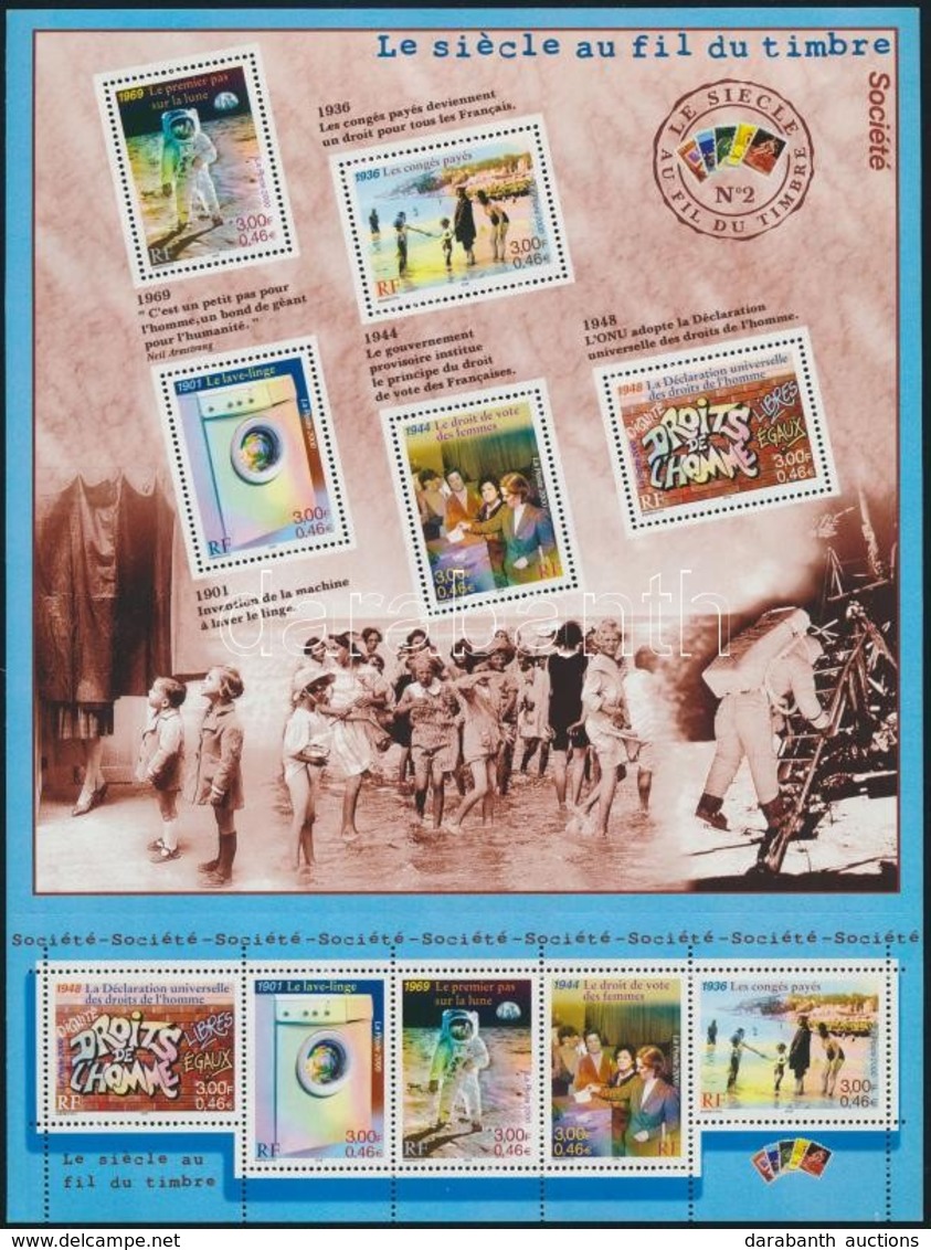 ** 2000 Szociális Események A 20. Században Kisív,
Social Events In The 20th Century Mini Sheet
Mi 3491-3495 - Sonstige & Ohne Zuordnung