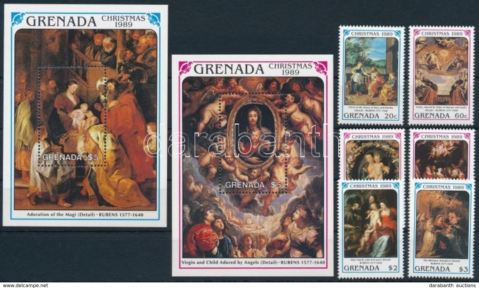 ** 1990 Karácsony, Rubens Festmények Sor + Blokksor,
Christmas, Rubens Paintings Set + Blockset
Mi 2060-2065 + Mi 234-23 - Andere & Zonder Classificatie