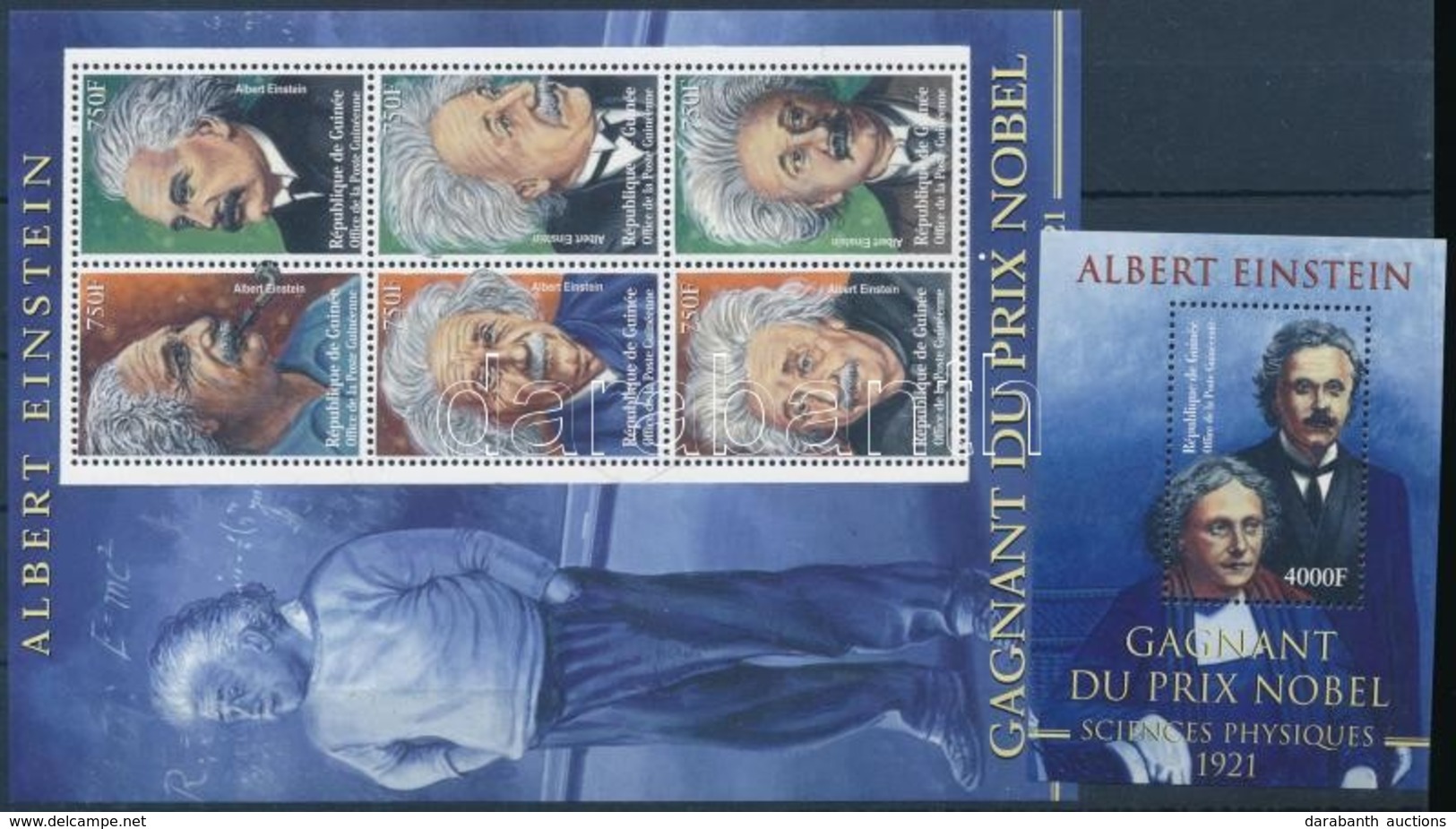 ** 2002 Albert Einstein Kisív Mi 3742-3747 + Blokk Mi 730 - Sonstige & Ohne Zuordnung