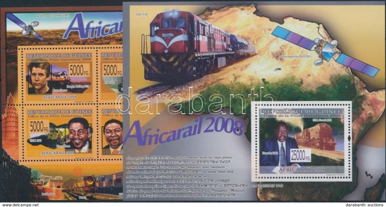 ** 2008 Pán-afrikai Vasúti Hálózat Kisív Mi 5817-5822 + Blokk Mi 1577 - Sonstige & Ohne Zuordnung