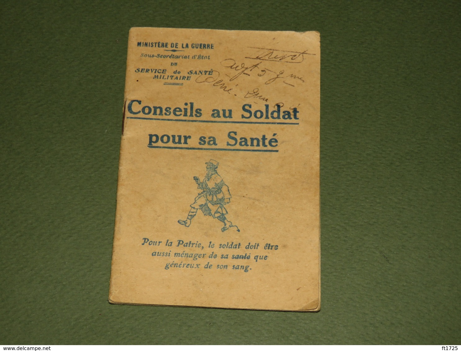 LIVRET DE CONSEIL DE SANTE DU POILU 1916 !!! - 1914-18