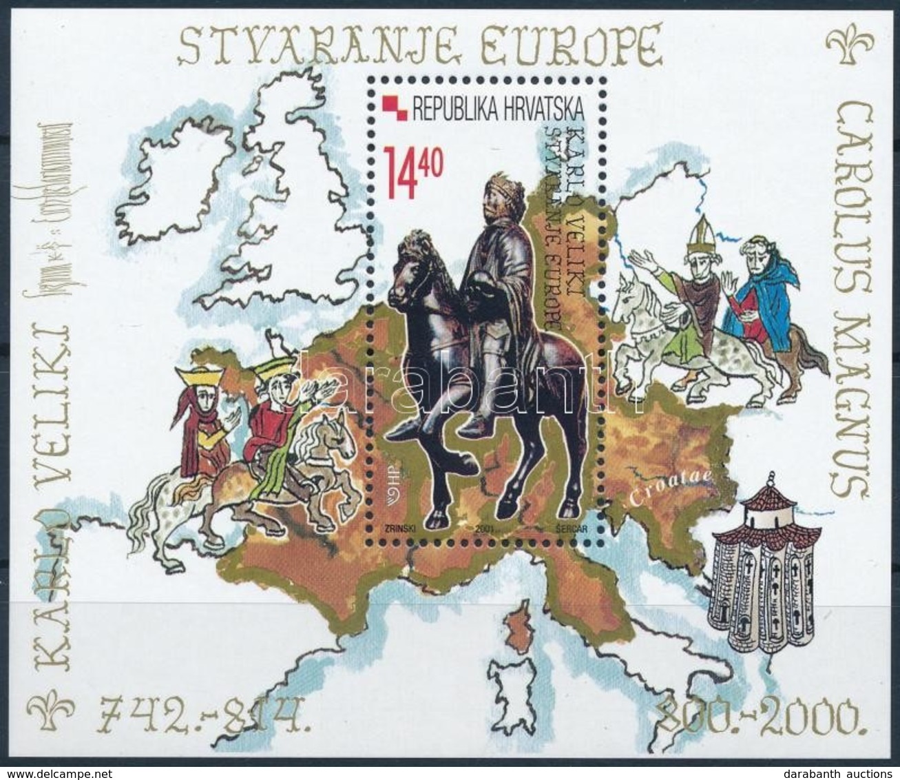 ** 2000 Nagy Károly Szobor Blokk,
Charlemagne Statue Block
Mi 18 - Sonstige & Ohne Zuordnung