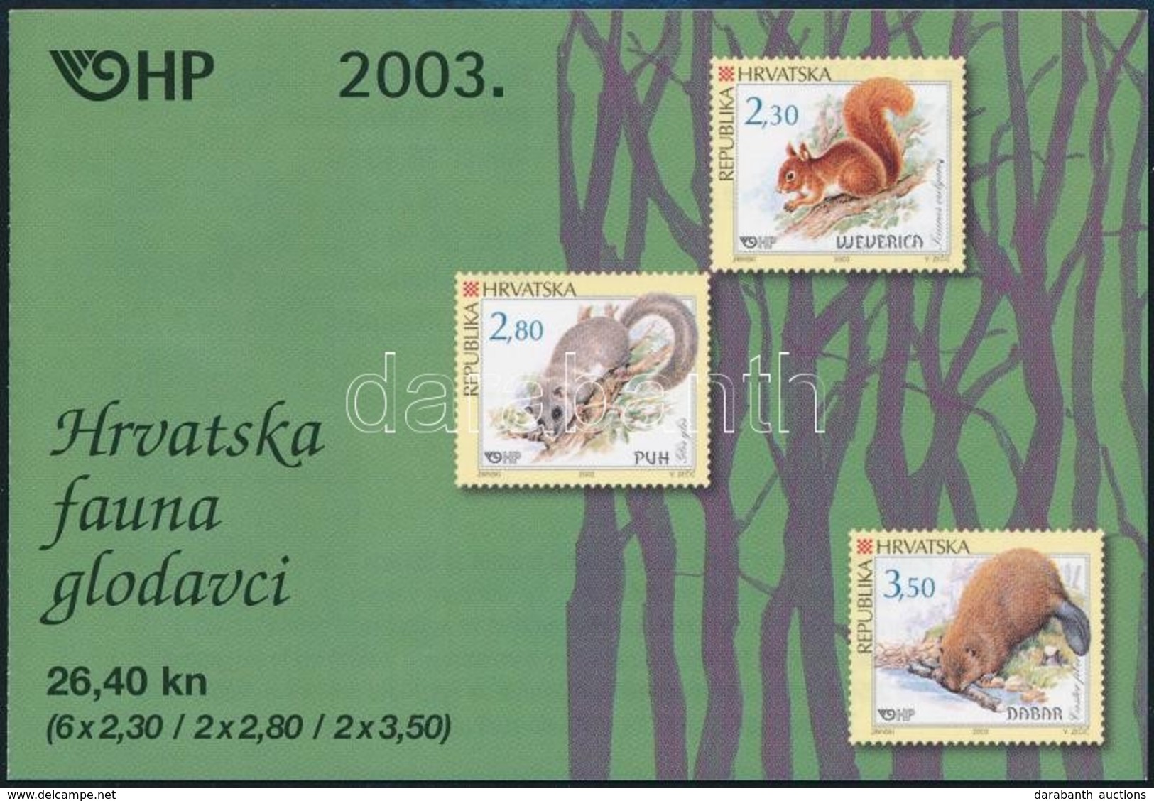 ** 2003 Rágcsálók Bélyegfüzet,
Native Rodents Stamp-booklet
Mi MH 9 - Otros & Sin Clasificación