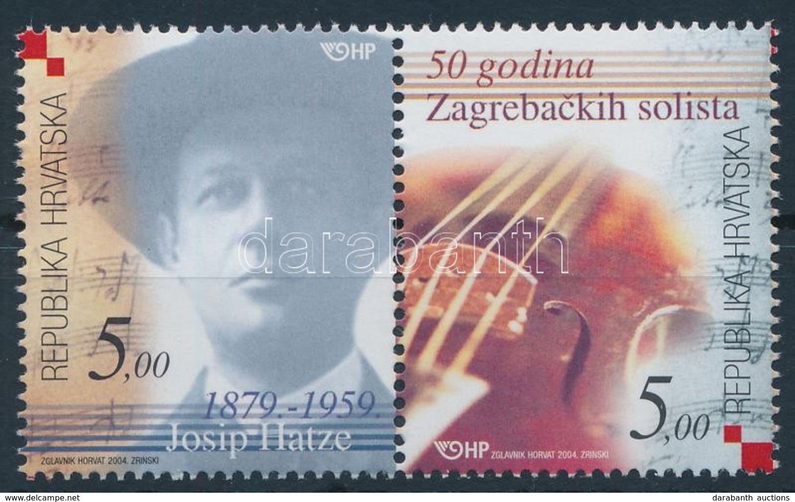 ** 2004 Horvát Zene Pár,
Croatian Music Pair
Mi 670-671 - Sonstige & Ohne Zuordnung