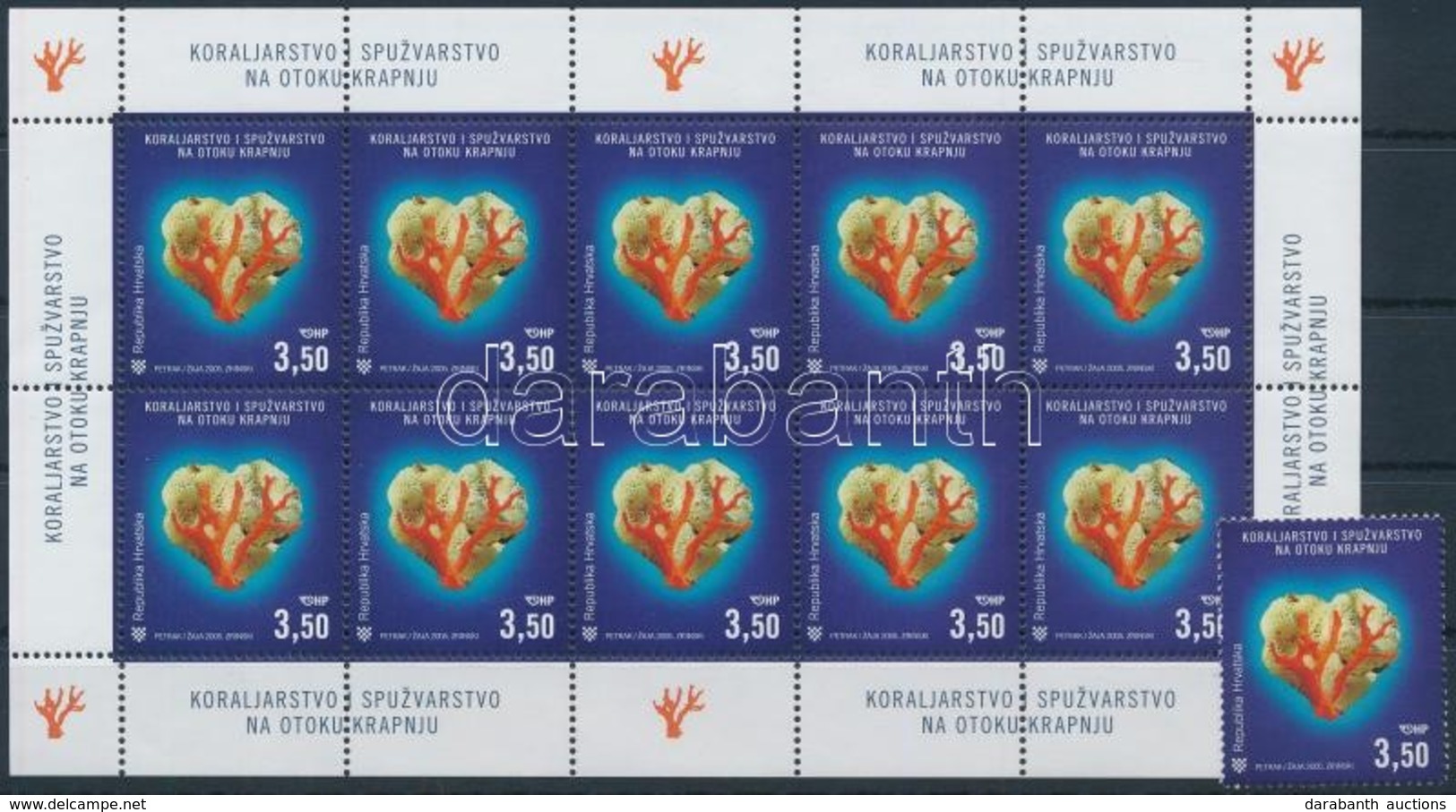 ** 2005 Korallok Bélyeg + Kisív,
Corals Stamp + Mini Sheet
Mi 731 - Sonstige & Ohne Zuordnung