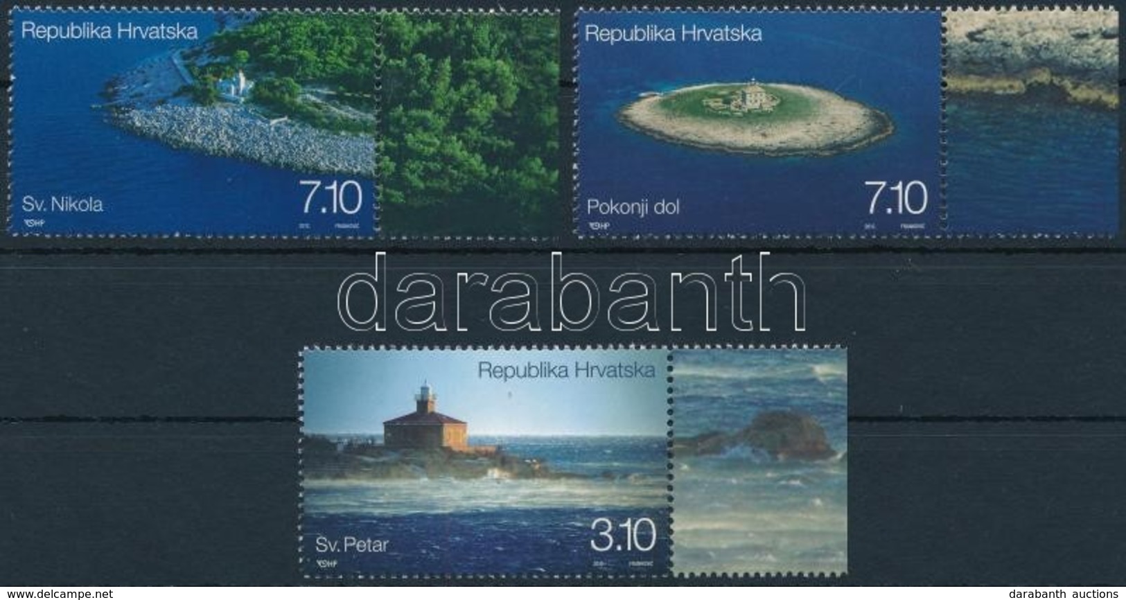 ** 2012 Világítótornyok ívszéli Sor,
Lighthouses Margin Set
Mi 1036-1038 - Other & Unclassified