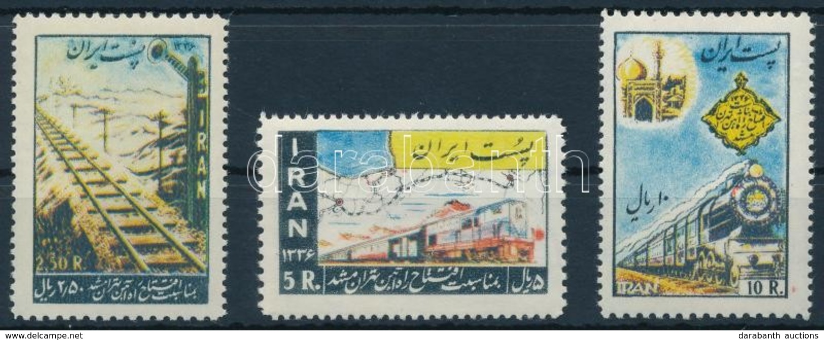 ** 1957 Teherán-Mashad Vasút Sor Mi 993-995 - Sonstige & Ohne Zuordnung