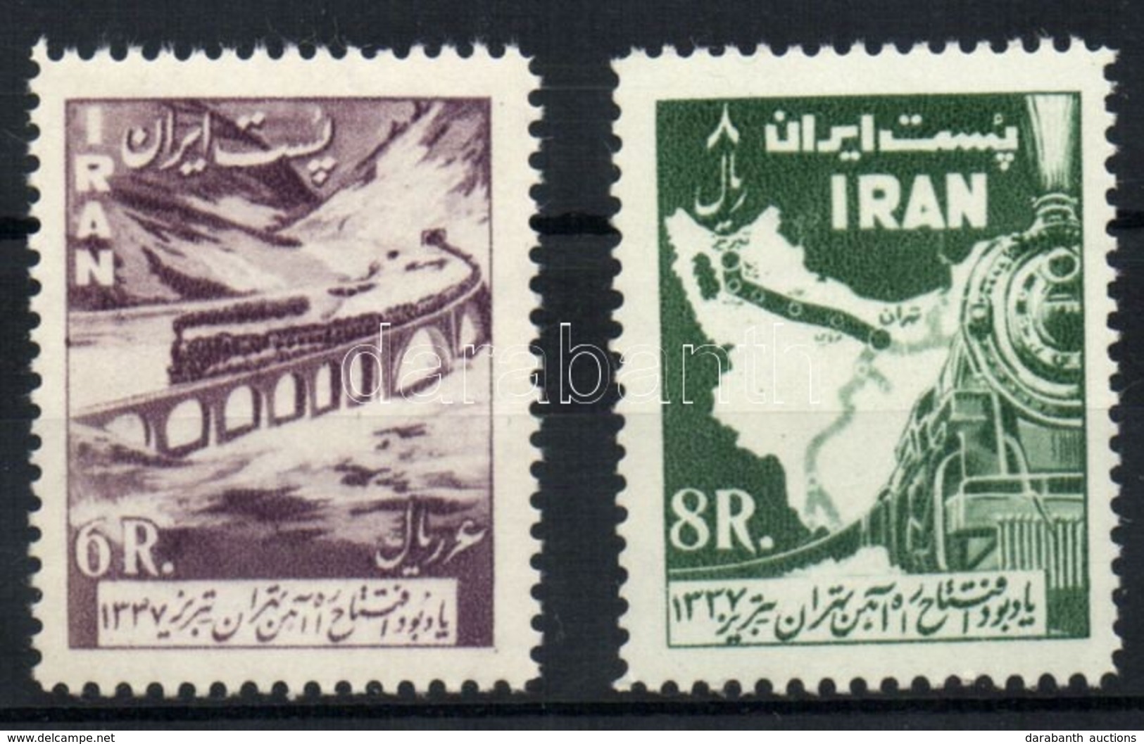 ** 1958 Teherán-Tabris Vasút Mi 1026-1027 - Otros & Sin Clasificación