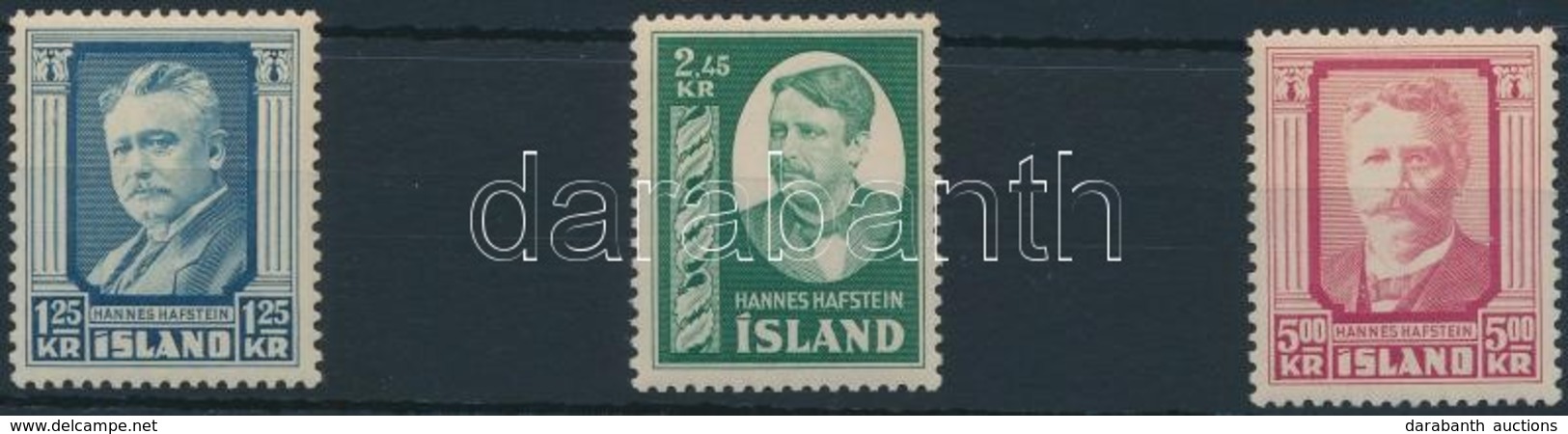** 1954 Hannes Hafstein Sor Mi 293-295 - Other & Unclassified