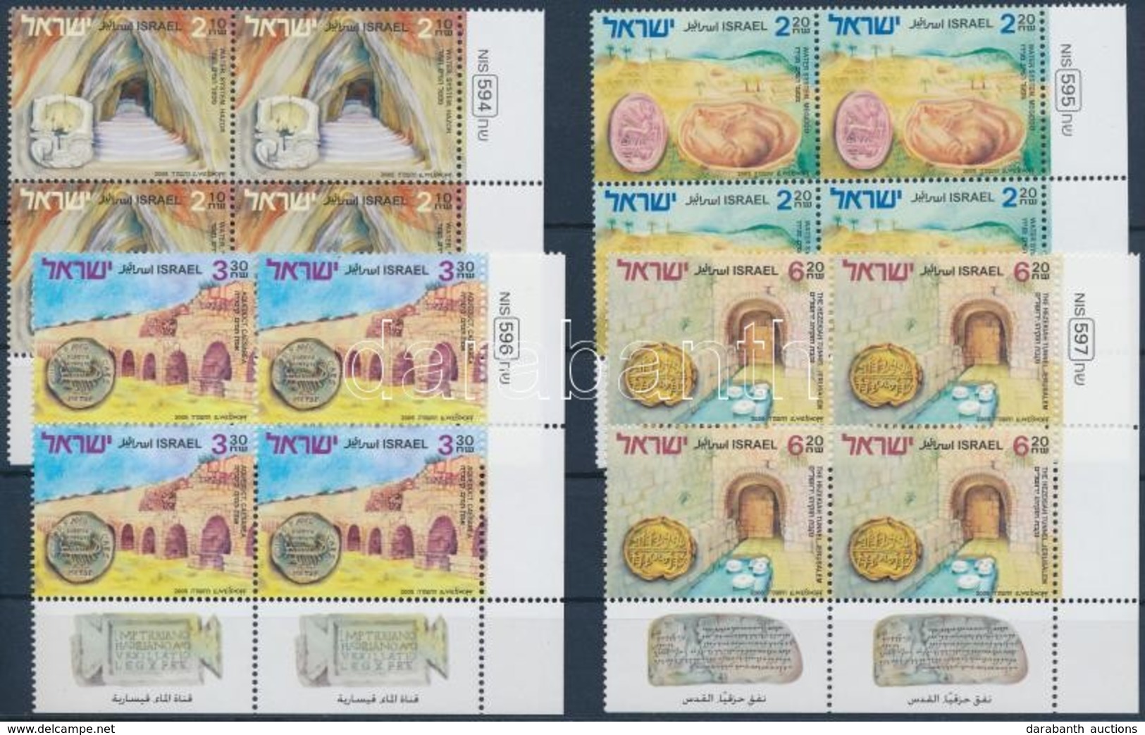 ** 2005 Antik Csatornarendszer 4 ívsarki Tabos Négyestömb (sor) Mi 1812-1815 - Other & Unclassified