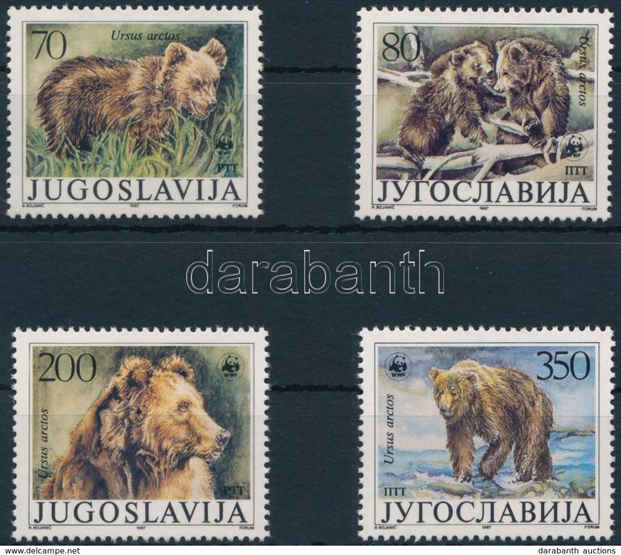 ** 1988 WWF Barnamedve Sor,
WWF Brown Bear Set
Mi 2260-2263 - Other & Unclassified