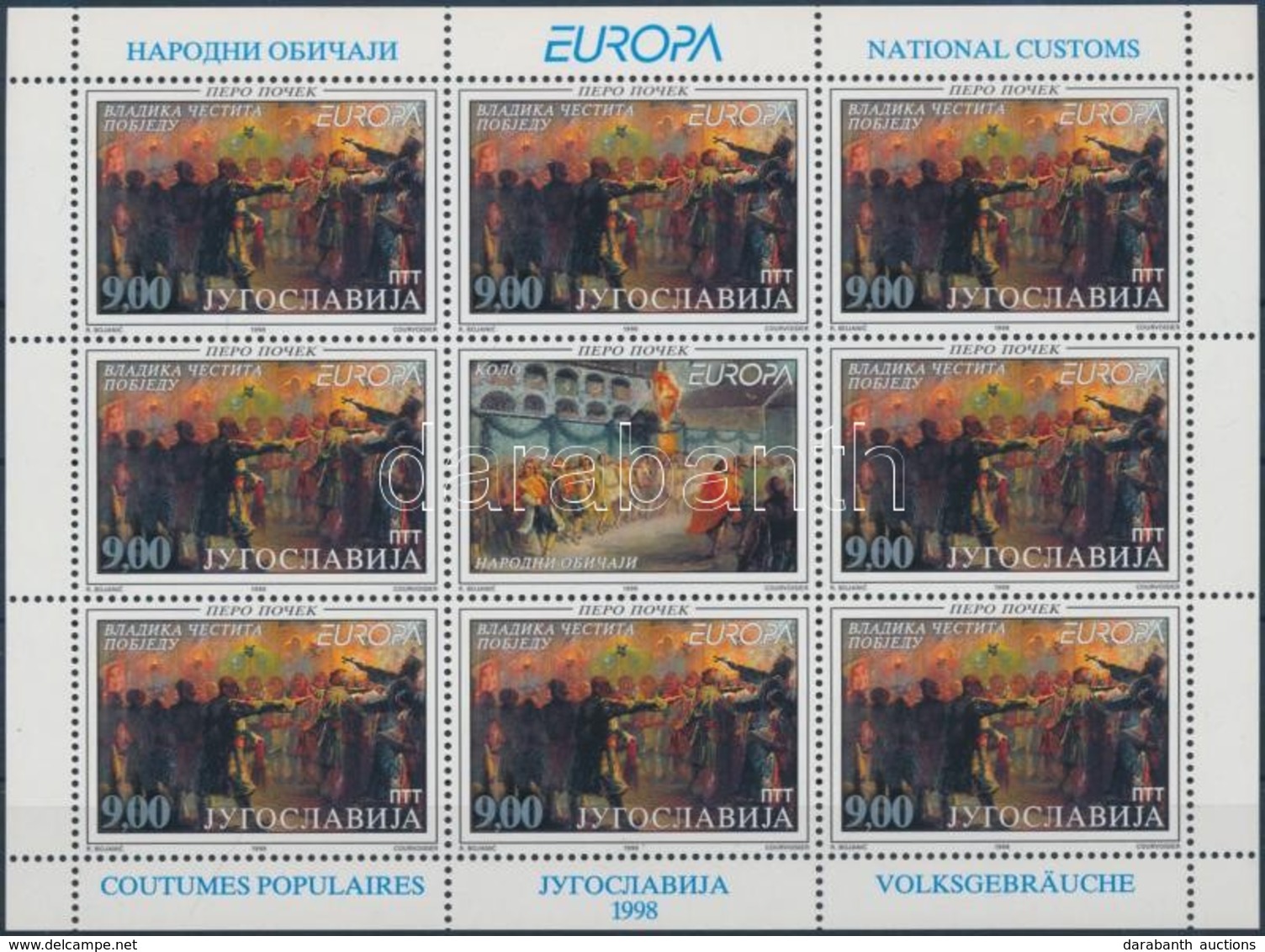 ** 1998 Europa CEPT Nemzeti ünnepek és Fesztiválok Kisívsor 2 Stecklapon Mi 2855-2856 - Otros & Sin Clasificación