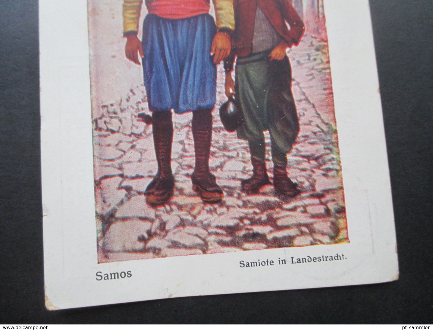 Türkei 1911 Smyrna / Samos Privatganzsache Samiote In Landestracht J.F. Menzer Neckargemünd Spezialhaus Für Südweine - 1837-1914 Smyrne