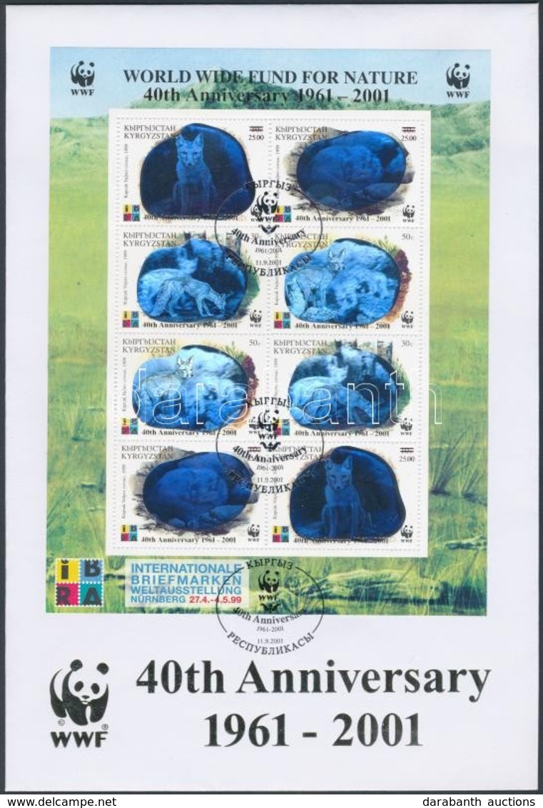 2001 40 éves A WWF Hologramos Kisív Mi 249-252 FDC - Otros & Sin Clasificación