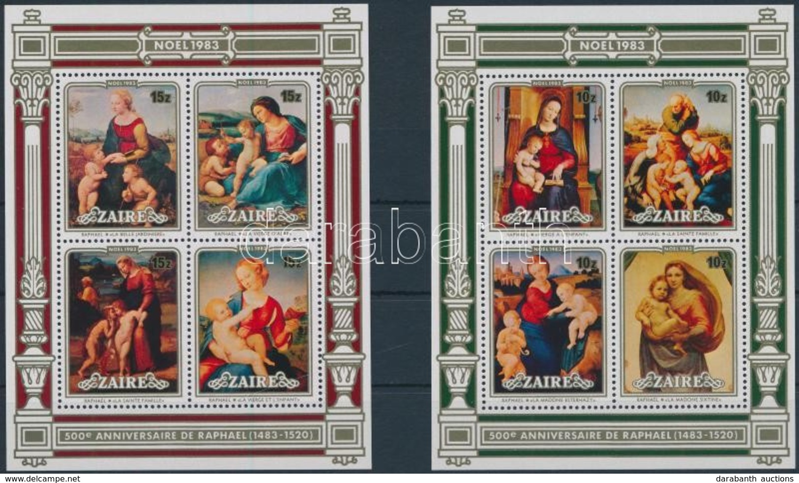 ** 1983 Karácsony, Festmények Blokksor,
Christmas, Paintings Blockset
Mi 47-48 - Other & Unclassified