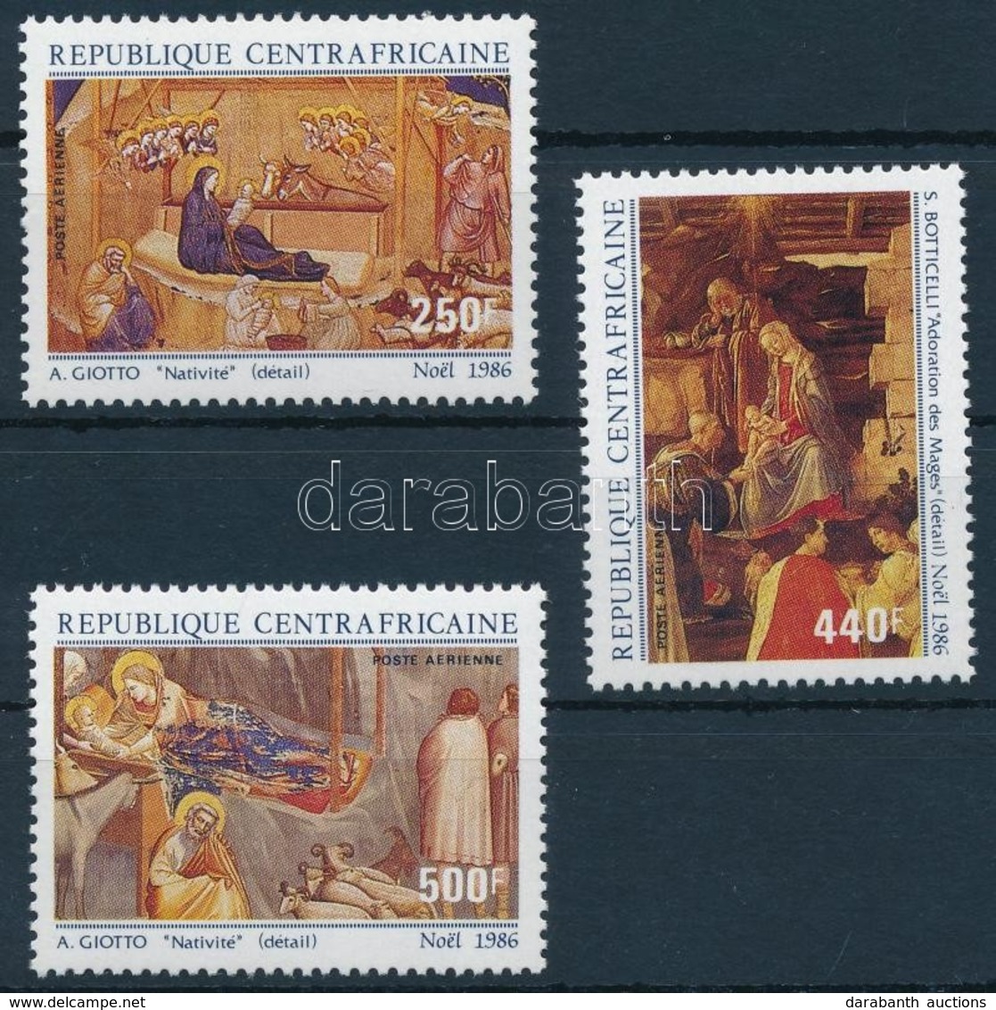 ** 1986 Karácsony, Festmények Sor,
Christmas, Paintings Set
Mi 1254-1256 - Other & Unclassified